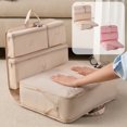 thumbnail image 1 of Honeplcked Large Capacity Travel Storage Bag, Portable Moving Bags with Strong Handles & Zippers, College Dorm Room Essentials, Beige on Clearance, 1 of 7