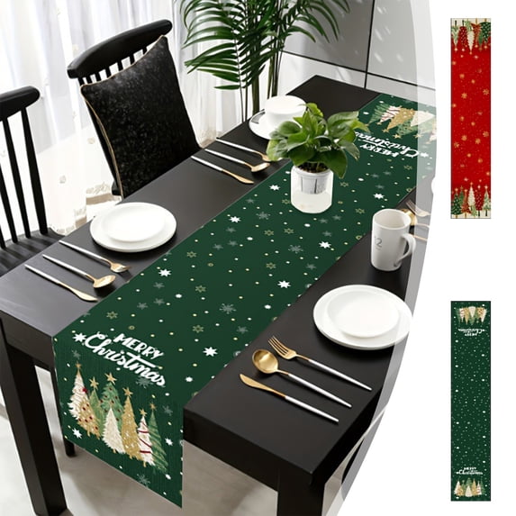 Honeplcked Red Christmas Table Runner Seasonal Winter Holiday Kitchen Dining Decor Linen Christmas Table Decorations Indoor Outdoor Party Supply on Clearance