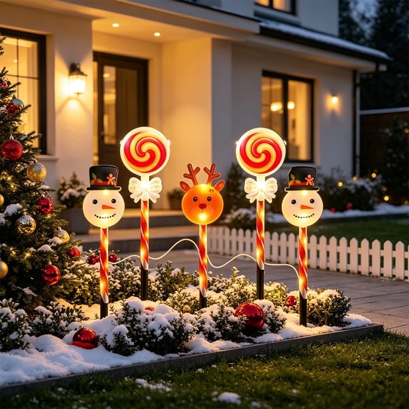 Honeplcked Solar Christmas Lights Decorations Outdoor, 6.56Ft Christmas Solar String Lights with 5 Stakes for Outdoor Xmas Wedding Valentine Garden Patry Decor