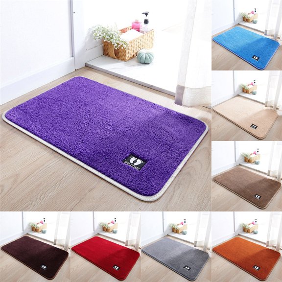 Honeplcked White Bath Mat, Soft and Absorbent Bathroom Rugs for Floor, Tub and Shower, Non Slip, Quick Dry, Machine Washable Bath Rugs for Bathroom, Kitchen and Entryway Decor, Home Decor Accessories