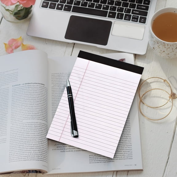 HonesrMatter Notebook, Legal Pads Wide Ruled, Top Bound Legal Notepad with Perforated Pages, Letter Size Note Pads for Easy Tearing
