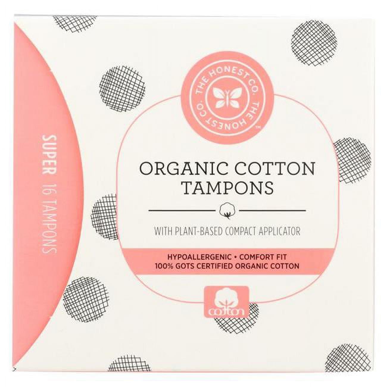 Honest 1896588 Plant Based Cotton Tampon, Super 16 count