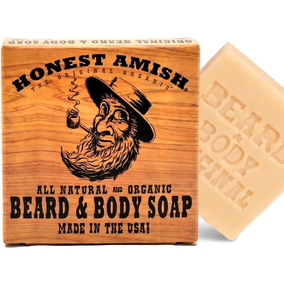 Honest Amish Original Beard and Body Soap, 6 oz