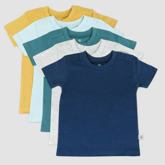 Honest Baby 5pk Organic Cotton Short Sleeve T-Shirt - 3-6M