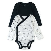 Honest Baby Clothing Baby Boy or Girl Gender Neutral Organic Cotton Long Sleeve Bodysuit and Side Snap Long Sleeve Bodysuit, 2 Piece (Preemie-9 Months)