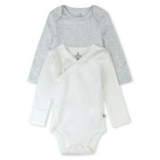Honest Baby Clothing Baby Boy or Girl Gender Neutral Organic Cotton Long Sleeve Bodysuit and Side Snap Long Sleeve Bodysuit, 2 Piece (Preemie-9 Months)