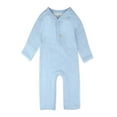 thumbnail image 1 of Honest Baby Clothing Baby Boy or Girl Gender Neutral Organic Cotton Center Front Snap Matelasse Coverall, Preemie-24 Months, 1 of 4