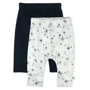 Honest Baby Clothing Baby Boy or Girl Gender Neutral Organic Cotton Footless Harem Pant, 2 Pack (Newborn-24 Months)