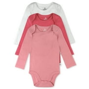 Honest Baby Clothing Baby Boy or Girl Gender Neutral Organic Cotton Long Sleeve Bodysuits, 3 Pack (Preemie-24 Months)
