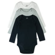 Honest Baby Clothing Baby Boy or Girl Gender Neutral Organic Cotton Long Sleeve Bodysuits, 3 Pack (Preemie-24 Months)