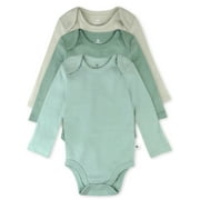 Honest Baby Clothing Baby Boy or Girl Gender Neutral Organic Cotton Long Sleeve Bodysuits, 3 Pack (Preemie-24 Months)