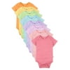 Honest Baby Clothing Baby Boy or Girl Gender Neutral Organic Cotton Short Sleeve Bodysuits, 8 Pack (Newborn-24 Months)