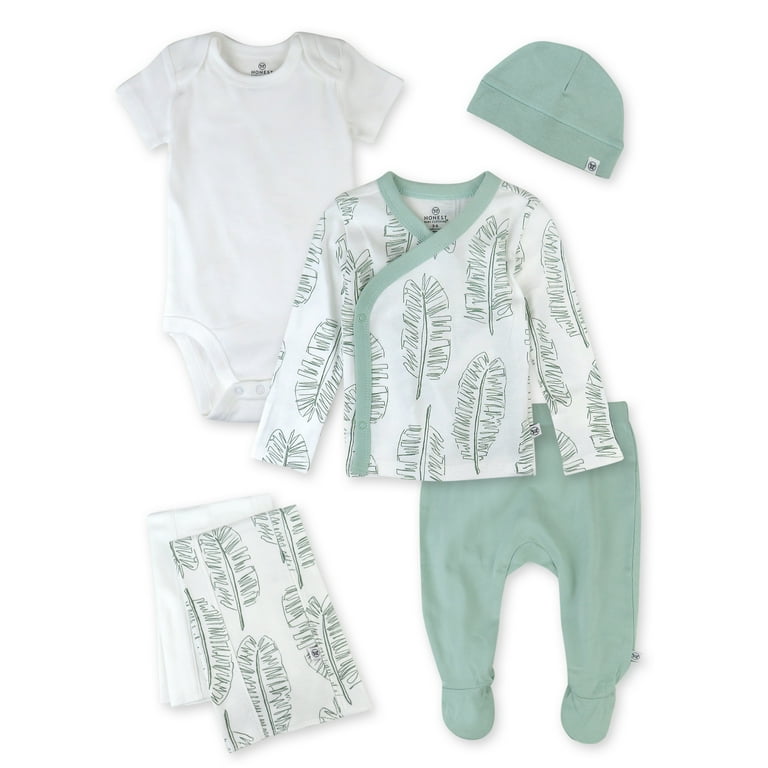Honest Baby Clothing Baby Boy or Girl Gender Neutral Organic Cotton Take Me  Home Gift Set, 6 Piece (Newborn-6 Months)
