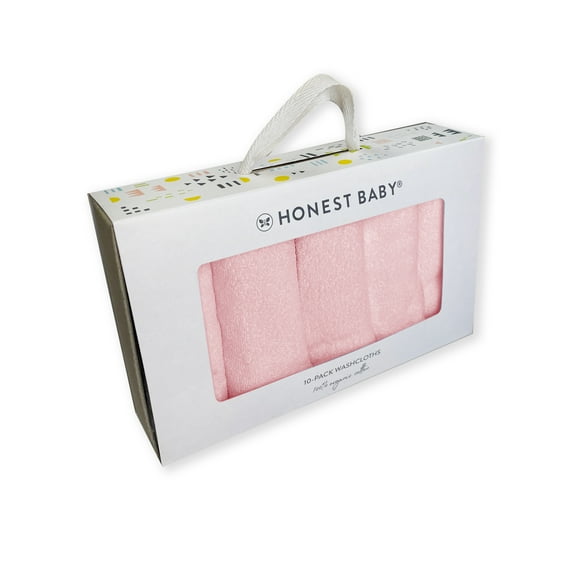 Honest Baby Clothing Baby Boy or Girl Gender Neutral Organic Cotton Washcloth Gift Set, 10 Pack (One Size)