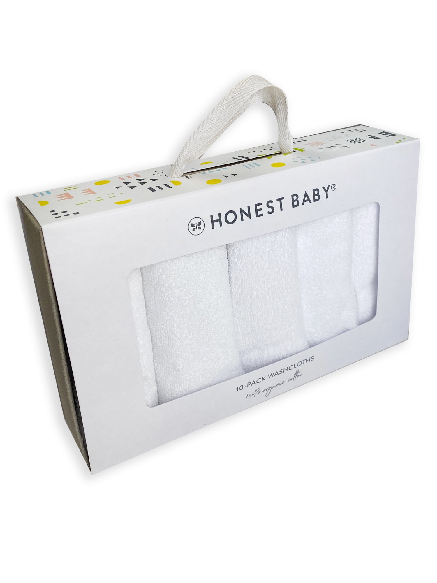 Organic Cotton Baby Washcloth Set in Bright White