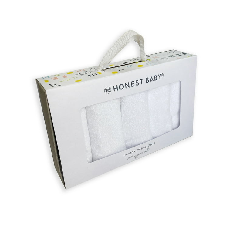 HONEST BABY CLOTHING 10-Pack Organic Cotton Wash Cloths