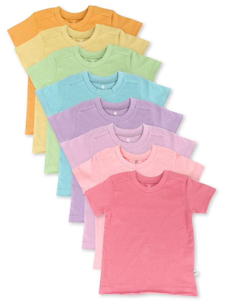 Honest Baby Clothing Baby \u0026 Toddler Boy or Girl Gender Neutral Organic Cotton Short Sleeve T-Shirts, 8 Pack (Newborn-5T), image size:800x1067