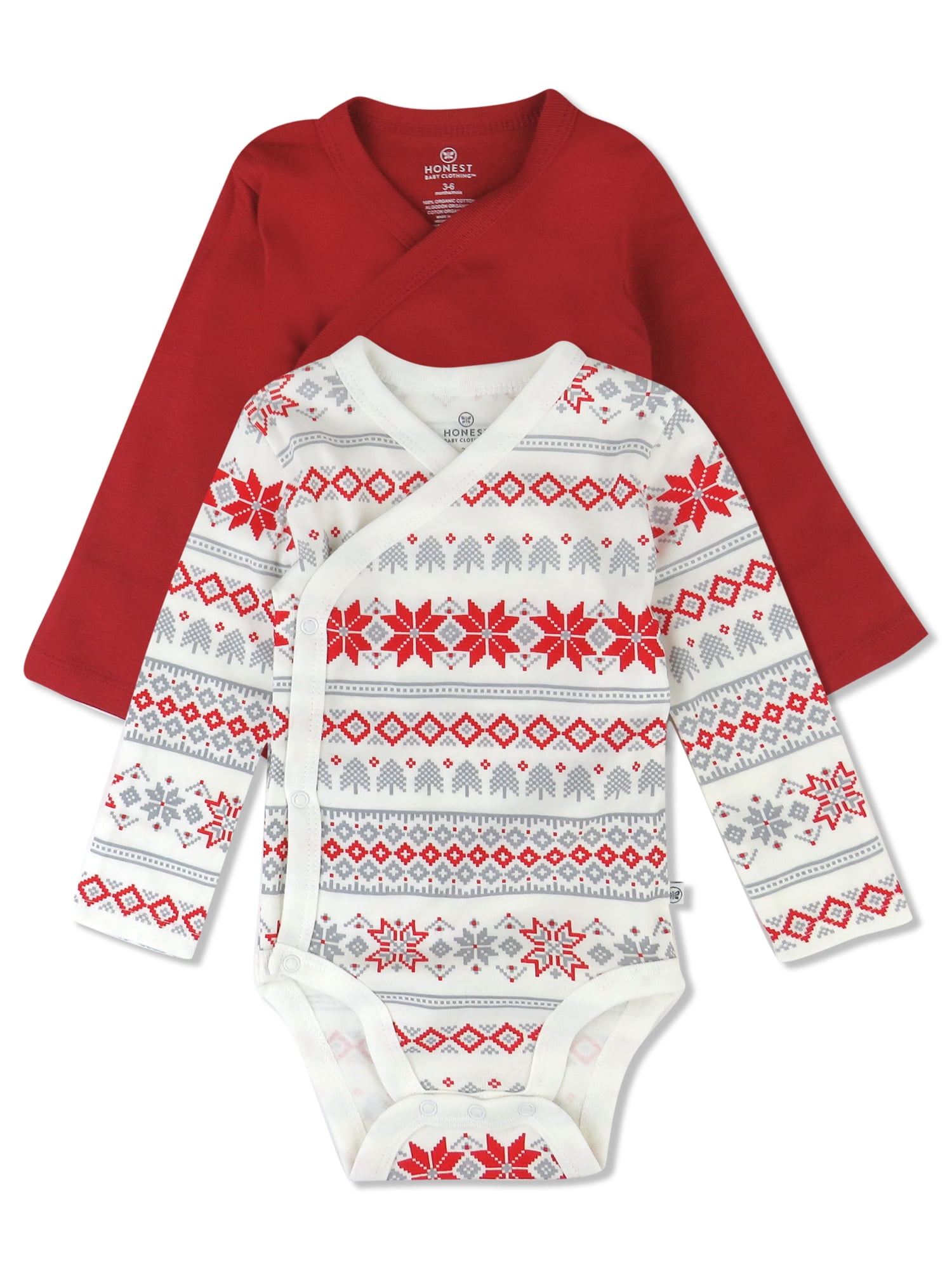 Honest Baby Clothing Organic Cotton Boy/Girl Long Sleeve Side-Snap ...