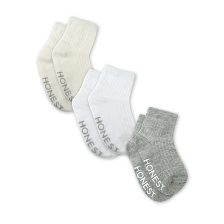 Honest Baby Clothing Boy or Girl Socks, 3 Pack (Newborn-24M)