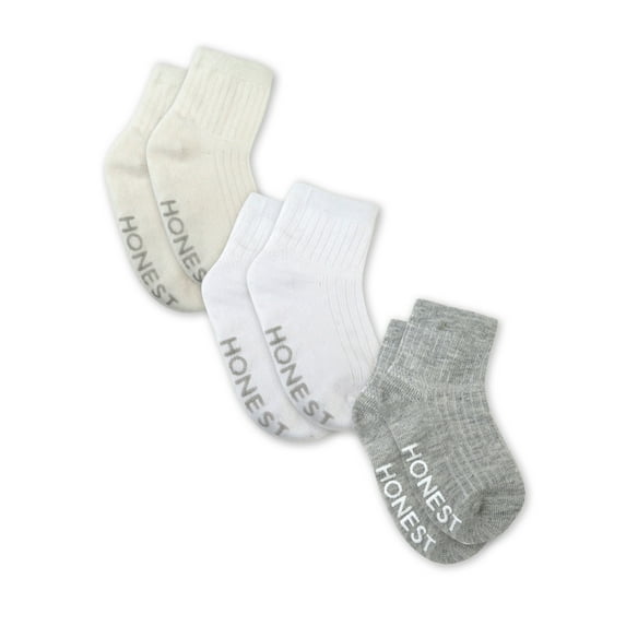 Honest Baby Clothing Boy or Girl Socks, 3 Pack (Newborn-24M)