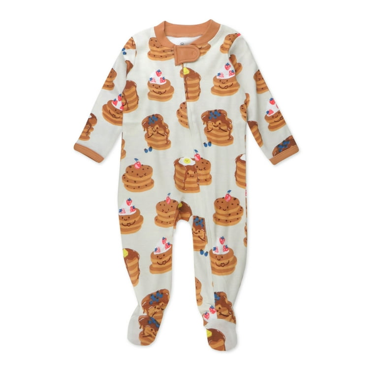 Organic Cotton Zip-up Footies (Sweet Stack Print) Organic Cotton Zip-up Footies (Sweet Stack Print)