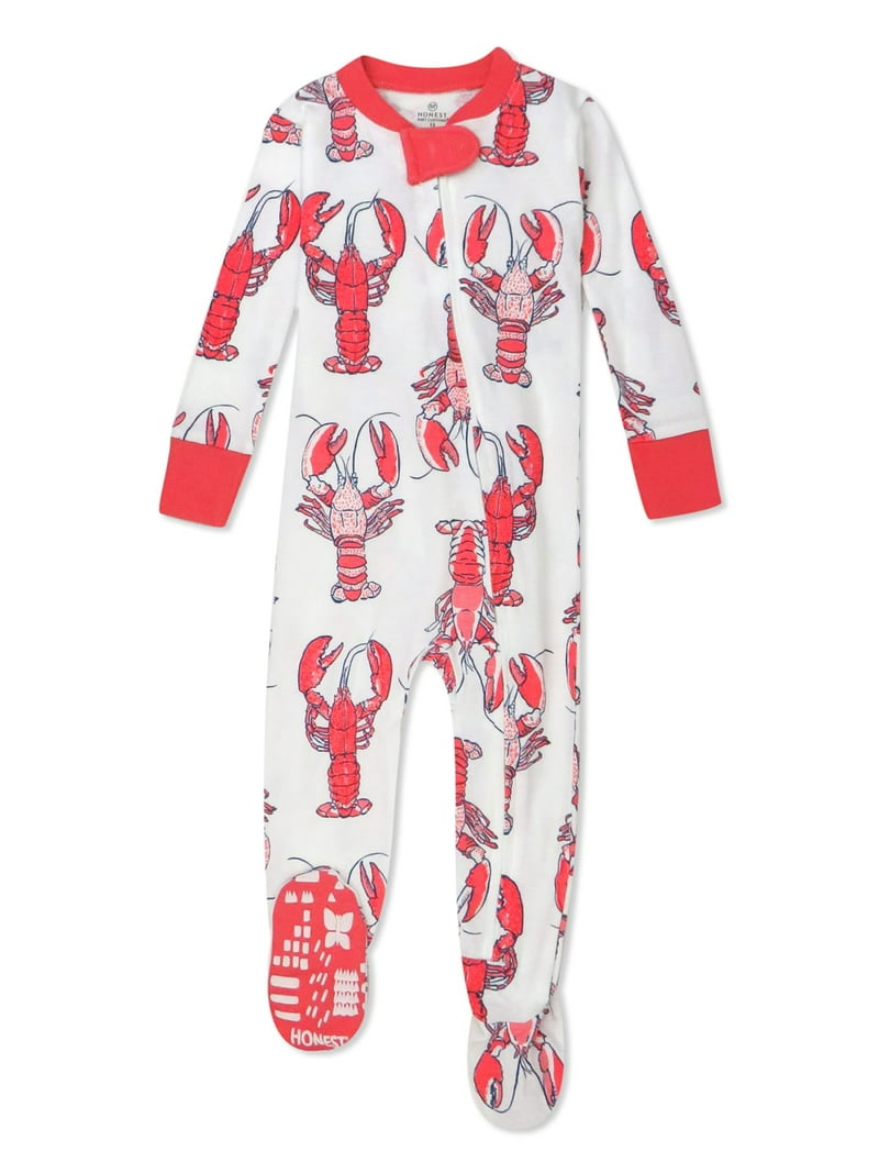 Honest Baby Clothing Organic Cotton Baby Boy/Girl Snug Fit Footed