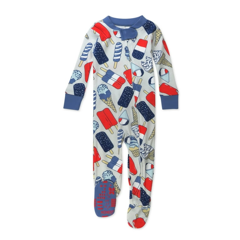 Honest Baby Clothing Organic Cotton Baby Boy/Girl Snug Fit Footed