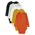 thumbnail image 1 of Honest Baby Clothing Organic Cotton Baby Long Sleeve Bodysuits, 5-Pack, Sizes Newborn-24 Months, 1 of 5