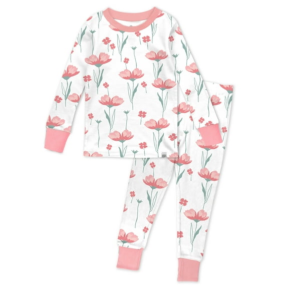 Honest Baby Clothing Organic Cotton Boy/Girl 2-Piece Long Sleeve Pajama Set, 12M to 5T