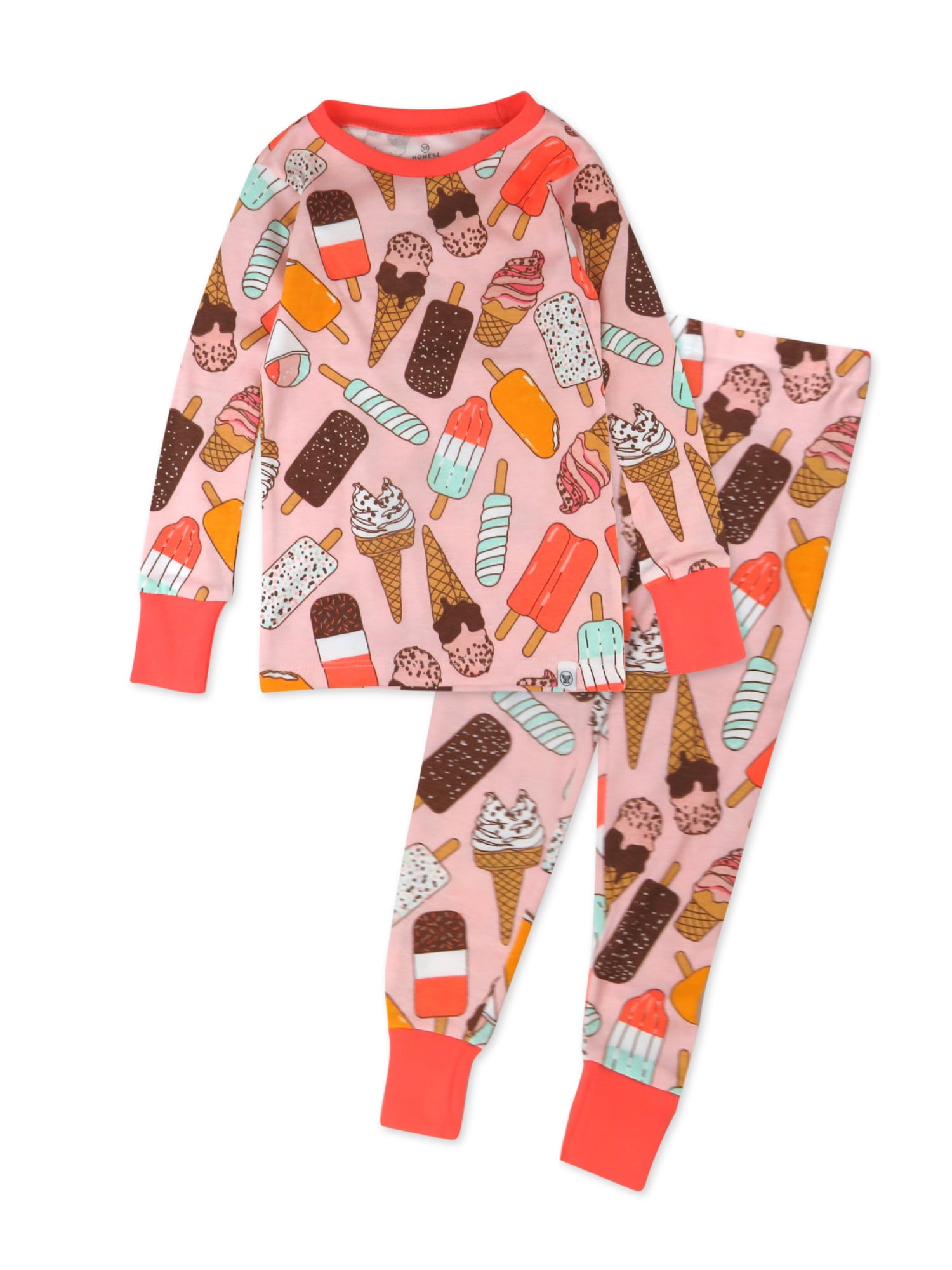 Honest Baby Clothing Organic Cotton Boy/Girl 2-Piece Long Sleeve Pajama Set, 2T to 5T