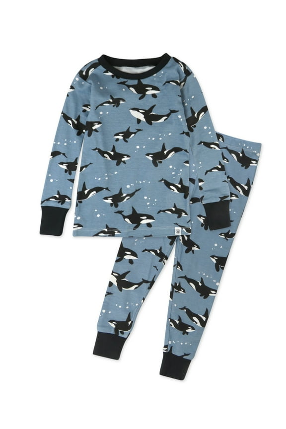 Organic Cotton Boy/Girl 2-Piece Long Sleeve Pajama Set, 2T to 5T