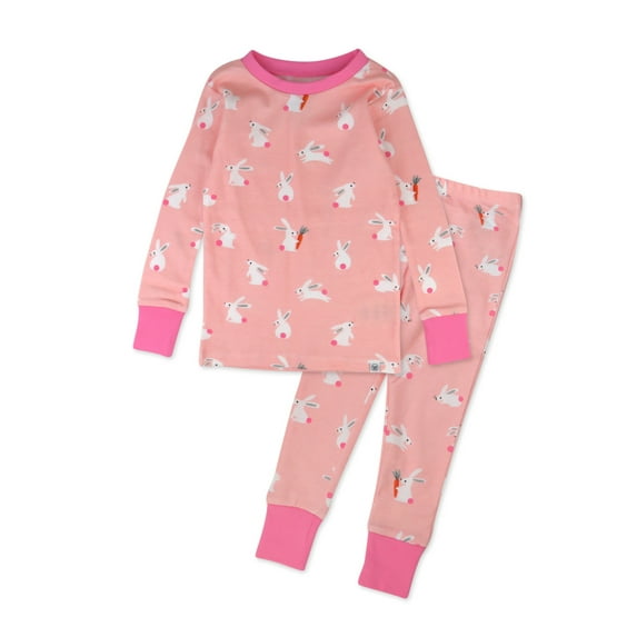 Honest Baby Clothing Organic Cotton Easter Toddler Boy/Girl 2-Piece Long Sleeve Pajama Set, Sizes 2T - 5T
