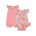 thumbnail image 1 of Honest Baby Clothing Organic Cotton Boy/Girl Bubble Romper and Bodysuit Dress Set, Newborn to 24M, 1 of 9