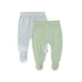 thumbnail image 1 of Honest Baby Clothing Organic Cotton Boy/Girl Footed Harem Pants, 2-Pack, Newborn-9 Months, 1 of 5