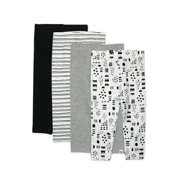 Honest Baby Clothing Organic Cotton Boy/Girl Leggings, 0-3m to 24m, 4-Pack