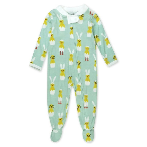 Honest Baby Clothing Organic Cotton Boy/Girl Long Sleeve Easter Sleep N Play, Newborn to 9 Months