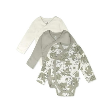 Honest Baby Clothing Organic Cotton Boy/Girl Long Sleeve Side-Snap Bodysuit, 3M to 9M