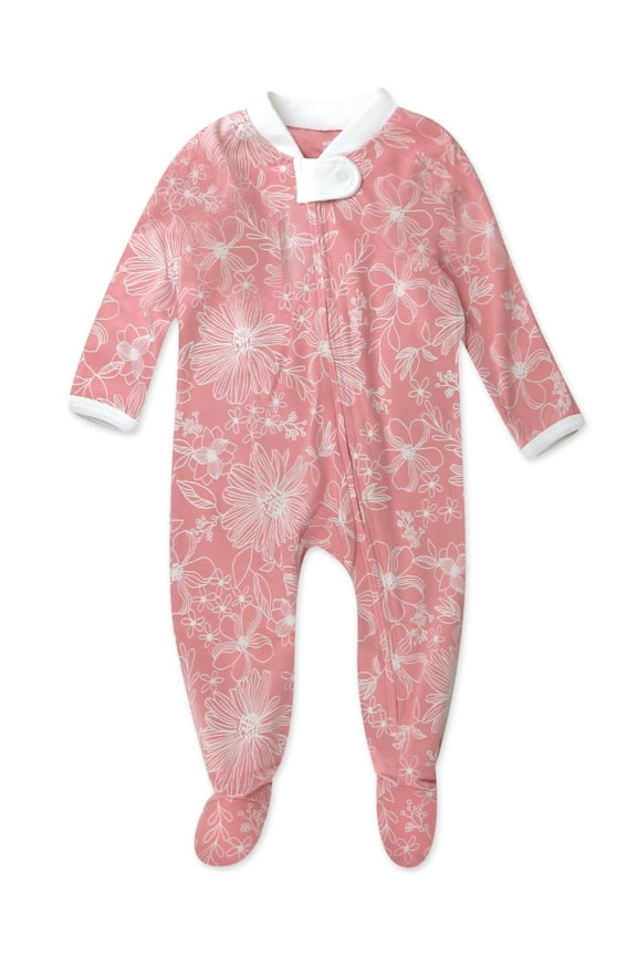 Organic Cotton Boy/Girl Long Sleeve Sleep N Play Footed Pajamas, Sizes Preemie-24 Months