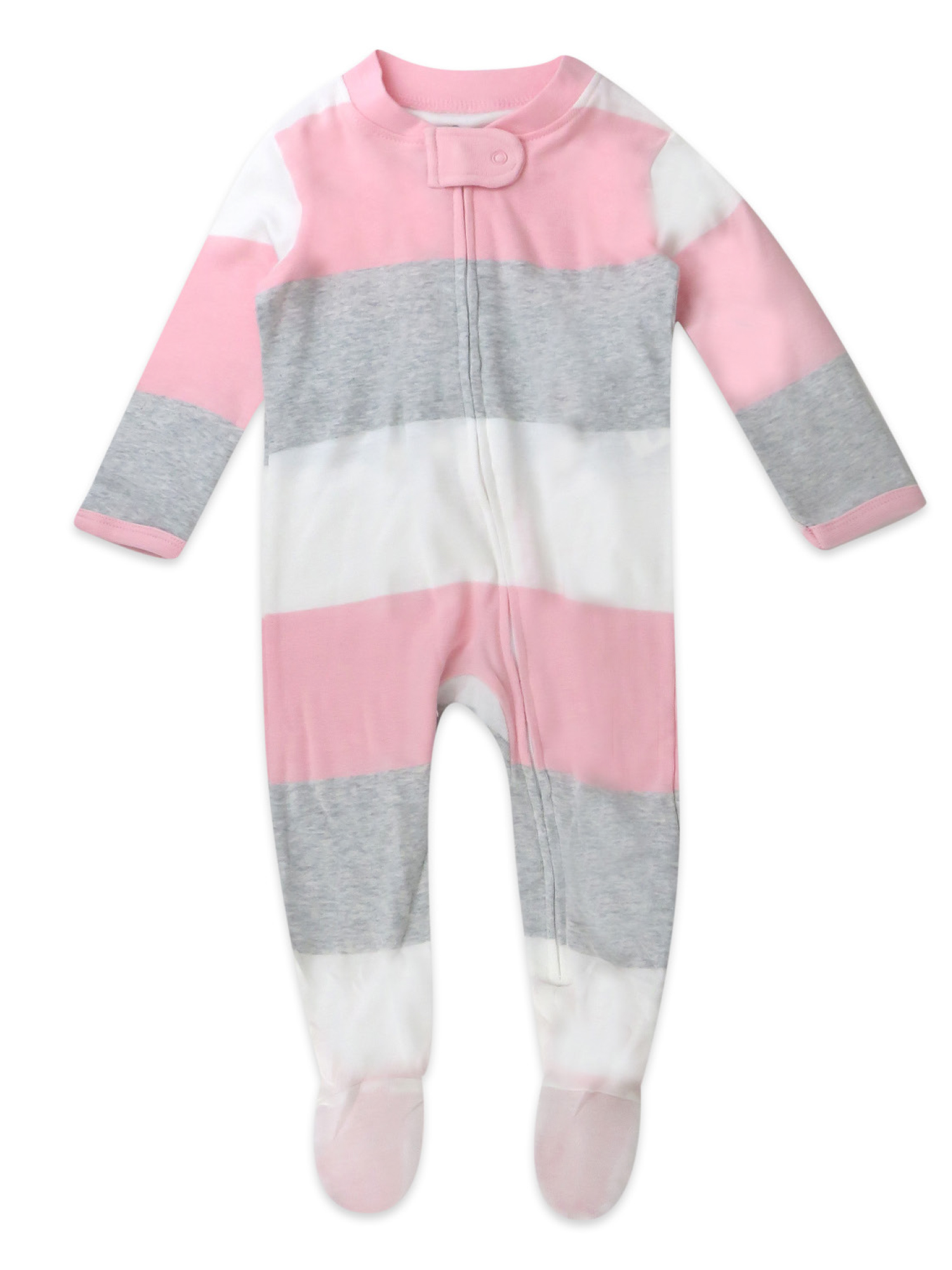 Macacão Com Pés Bebê Algodão Orgânico - Pijama Confortável Para Meninas