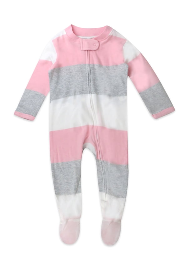 Organic Cotton Boy/Girl Long Sleeve Sleep N Play Footed Pajamas, Sizes Preemie-24 Months