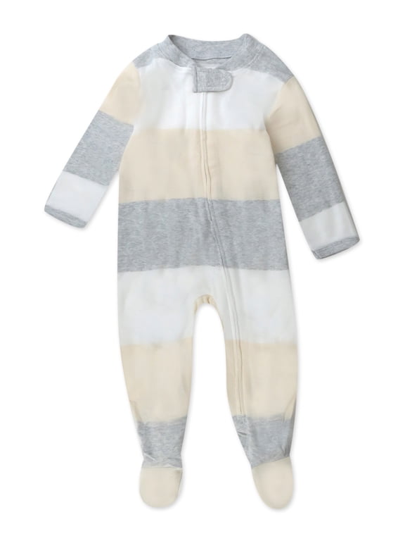 Organic Cotton Boy/Girl Long Sleeve Sleep N Play Footed Pajamas, Sizes Preemie-24 Months