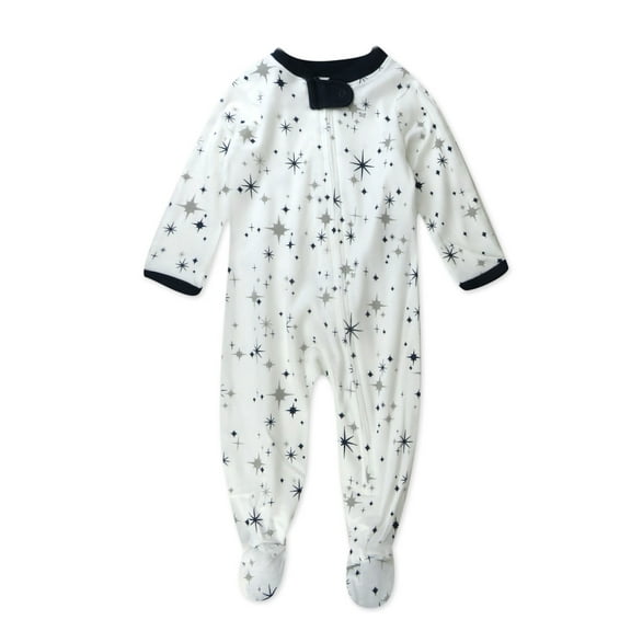 Honest Baby Clothing Organic Cotton Boy/Girl Long Sleeve Sleep N Play Footed Pajamas, Sizes Preemie-24 Months