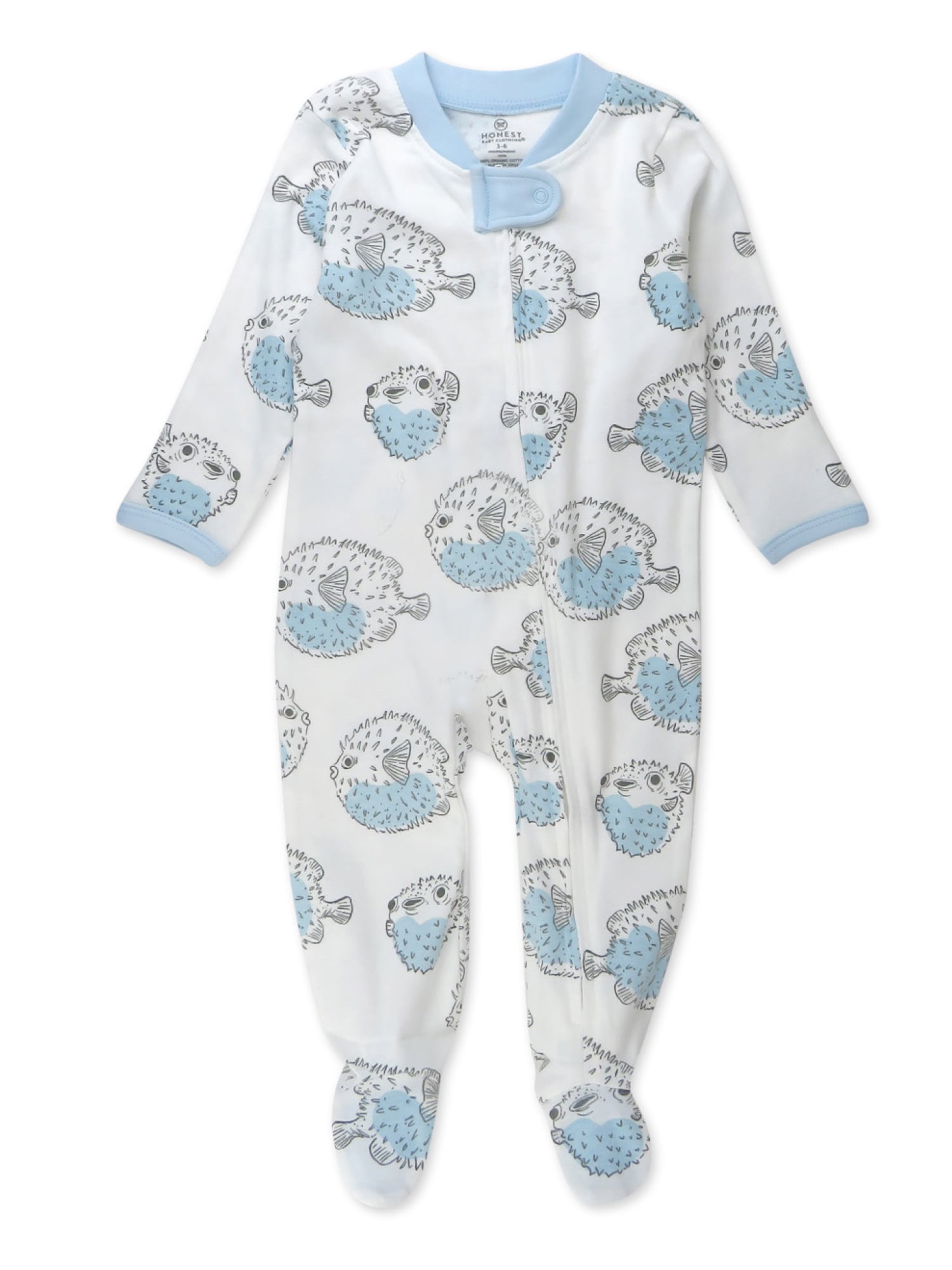 Honest Baby Clothing Organic Cotton Boy/Girl Long Sleeve Sleep N Play, Newborn - 9 Month Sleepwear
