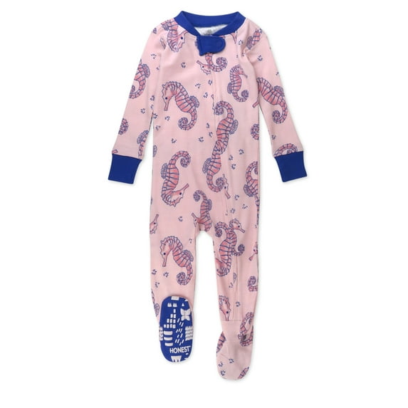 Honest Baby Clothing Organic Cotton Boy/Girl Long Sleeve Snug-Fit Footed Pajamas (12 - 24 Months)