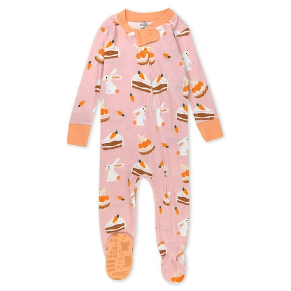 Honest Baby Clothing Organic Cotton Boy/Girl Long Sleeve Snug-Fit Footed Pajamas (12 - 24 Months)