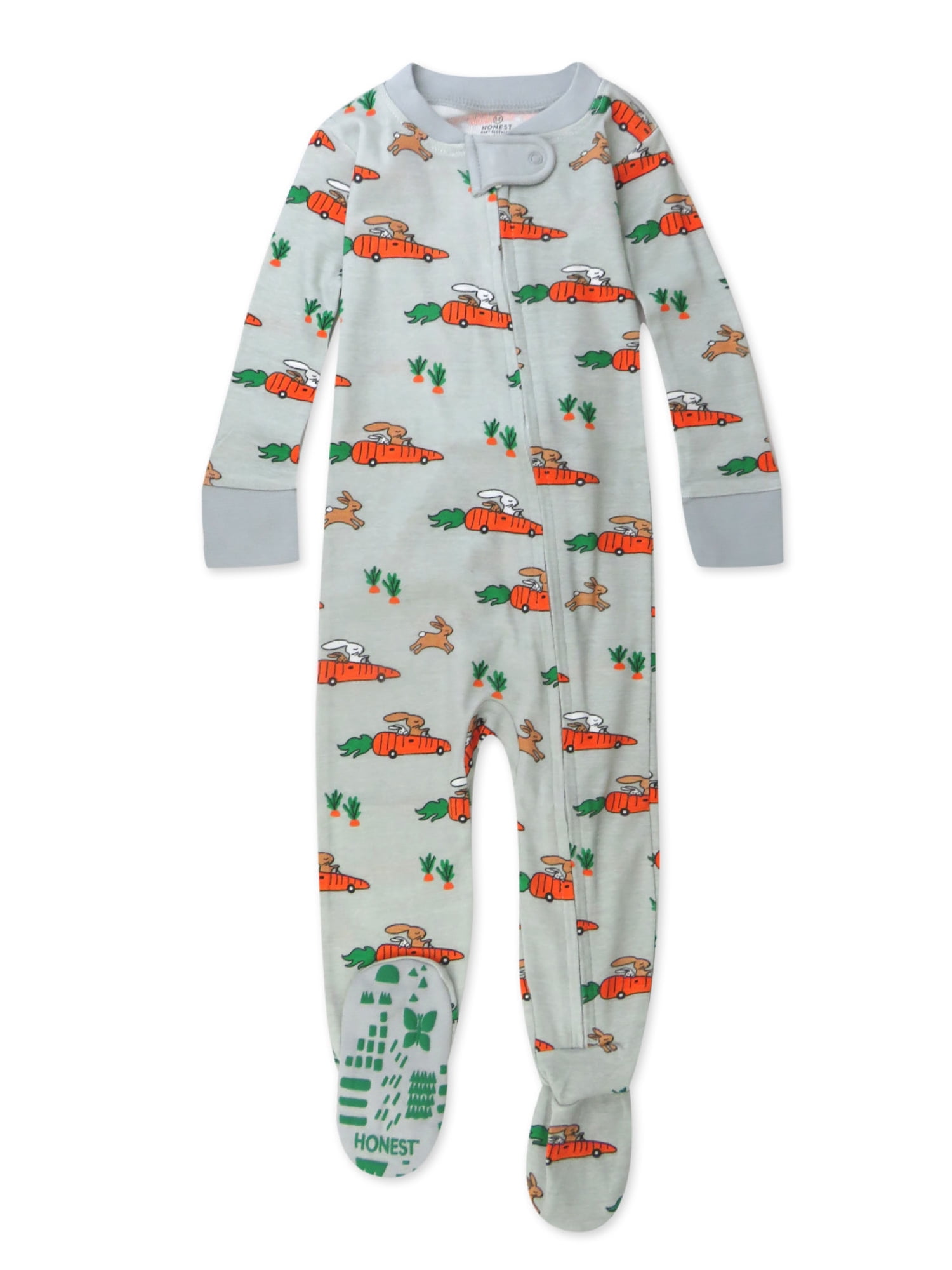 Honest Baby Clothing Organic Cotton Easter Baby Boy Girl Snug Fit Footed Sleeper Pajamas Sizes 12 Months 24 Months Walmart
