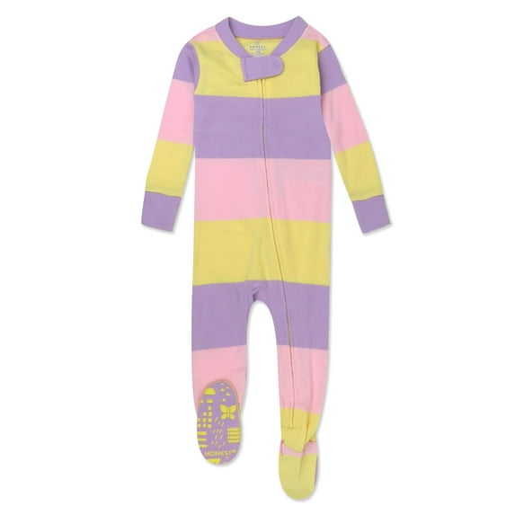Honest Baby Clothing Organic Cotton Boy/Girl Long Sleeve Snug-Fit Footed Pajamas (12 - 24 Months)