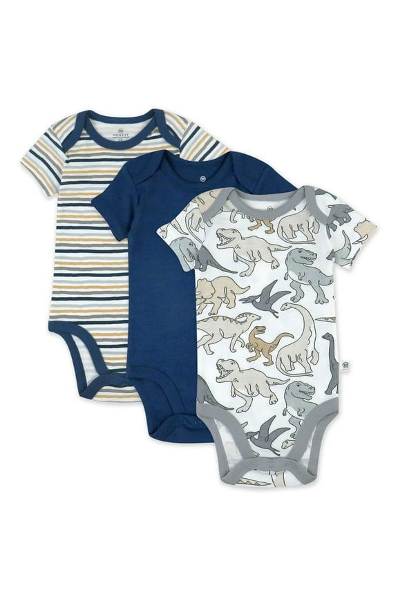 Organic Cotton Boy/Girl Short Sleeve Bodysuit Set, Newborn to 24M