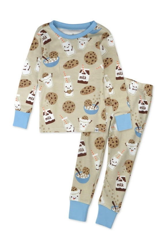 Organic Cotton Boy or Girl 2-Piece Long Sleeve Pajama Set, 12 Months to 7 Years