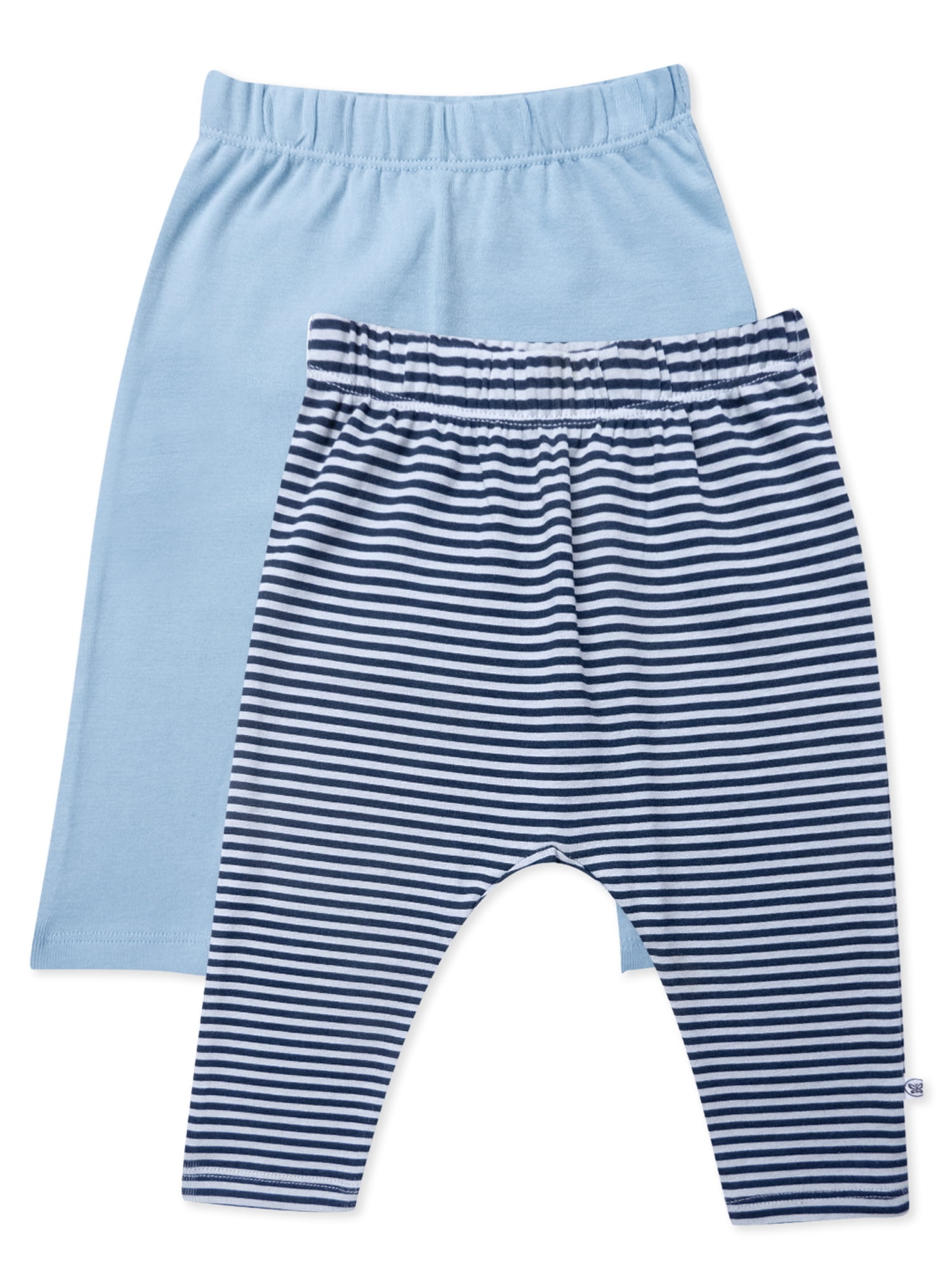 Honest Baby Clothing Organic Cotton Boy or Girl Footless Harem Pants, 2-Pack, Newborn to 24 Months